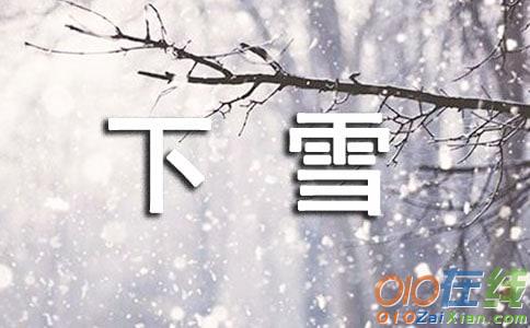 下雪的美文