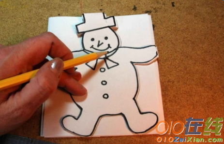 雪人剪纸剪法图片
