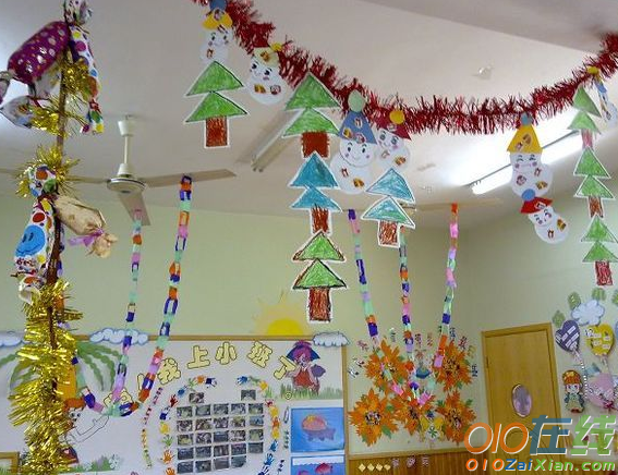 圣诞节教室装饰图片
