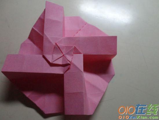 手工折纸玫瑰的教程