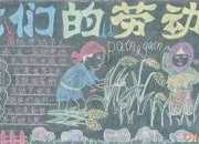 小學一年級五一黑板報