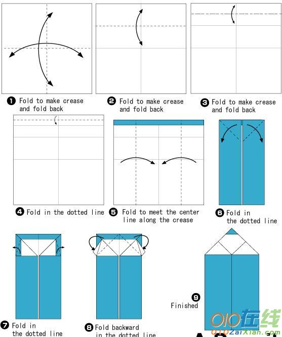 简单手工折纸铅笔折纸教程