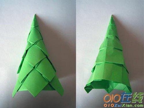 折纸圣诞树手工DIY图解