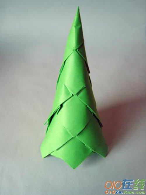 折纸圣诞树手工DIY图解