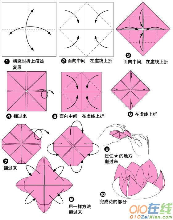 睡莲折纸制作教程