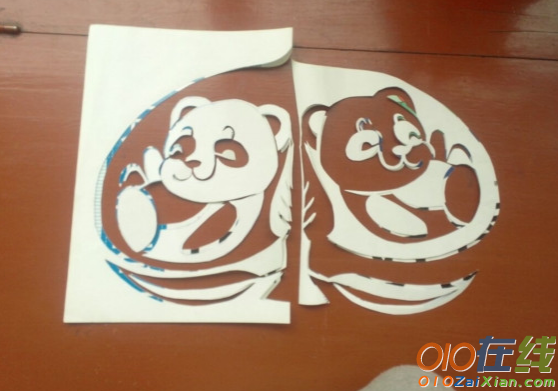 小熊猫剪纸教程