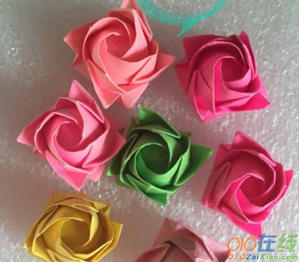 玫瑰花的折纸教程分享