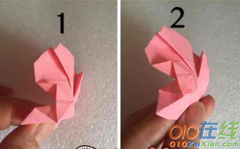 玫瑰花的折纸教程分享