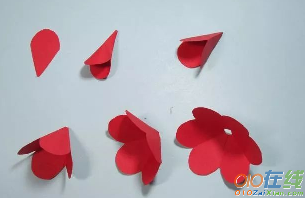 纸折玫瑰花图解教程