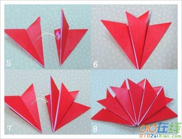 教师节康乃馨折纸花的折法