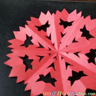八角团花的剪纸方法