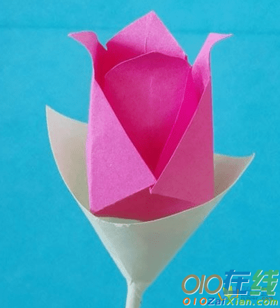 简易玫瑰花折纸教程