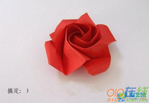 简易玫瑰折纸教程