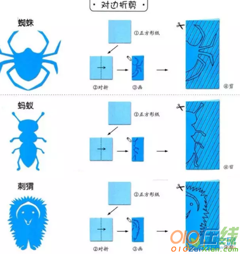 十大动物剪纸教程图解