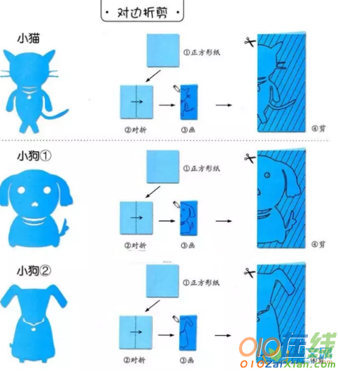 十大动物剪纸教程图解