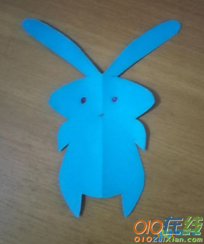 兔子的剪纸步骤图解