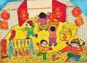 春節幼兒畫圖片