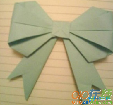 手工折纸蝴蝶结的折法