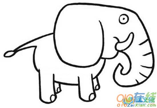幼儿简笔画大象图片