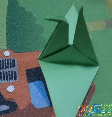 长方形纸怎么折千纸鹤