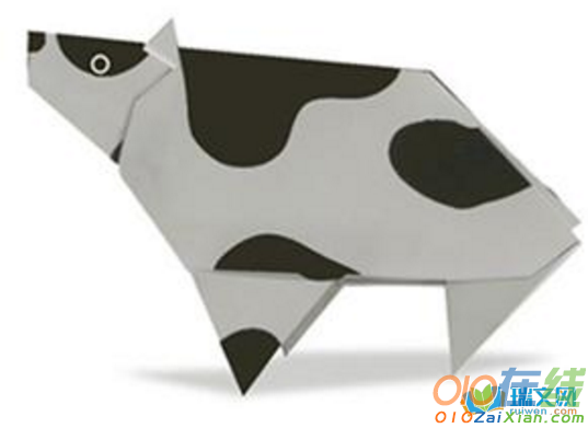 奶牛的折纸教程