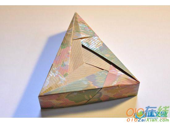 可爱三角形折纸盒子图纸教程