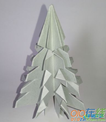 简单圣诞树折纸图解