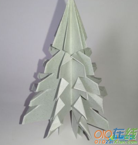 简单圣诞树折纸图解