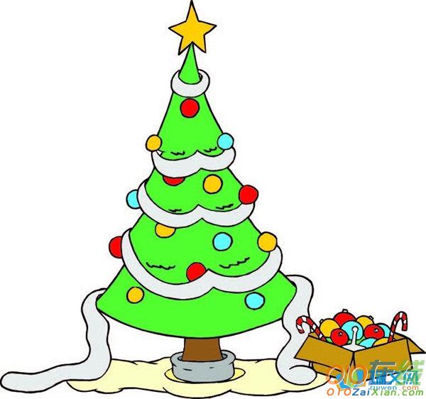 圣诞树图片简笔画彩色