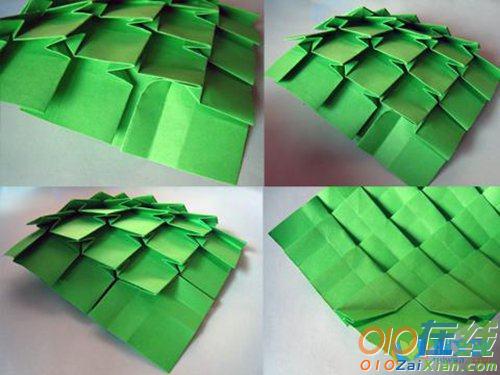 层叠圣诞树折纸的方法图解