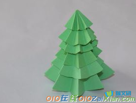 层叠圣诞树折纸方法图解