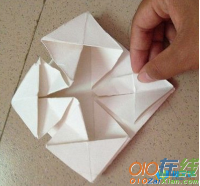八角小花篮折纸的折法