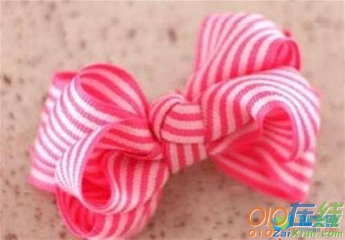 简单丝带花制作蝴蝶结的折法
