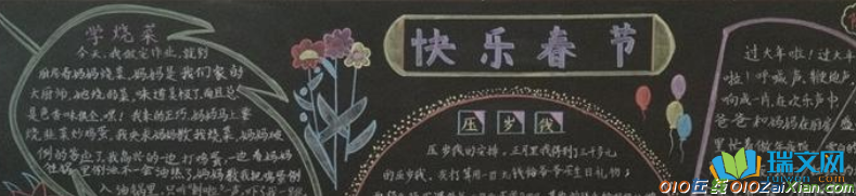 狗年春节黑板报版面设计图