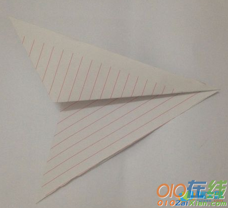 正方形折纸飞机图解
