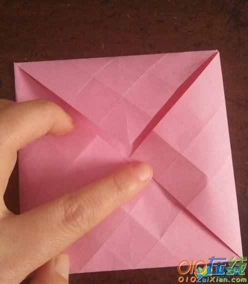 玫瑰花的折纸教程