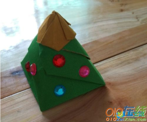 简单圣诞树折纸图解教程