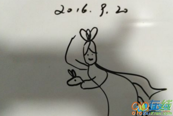 嫦娥玉兔图片简笔画画法
