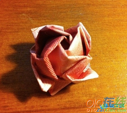 100元玫瑰花的折法