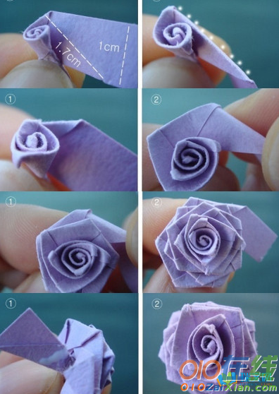 超级简单玫瑰花的折法