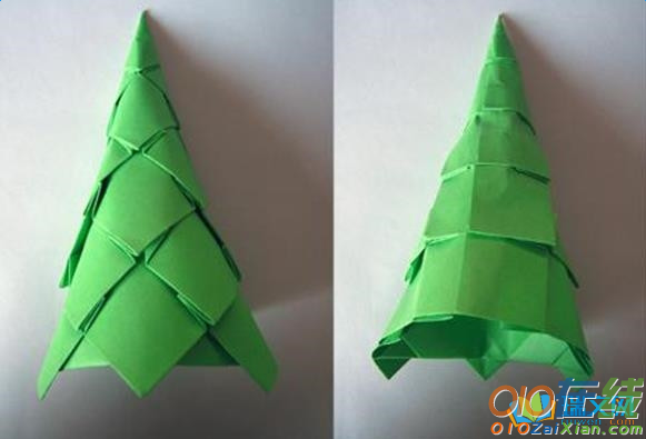 圣诞树折纸步骤