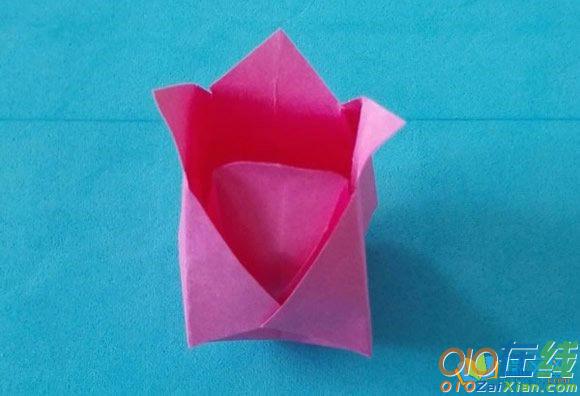 折纸玫瑰花步骤教程图解