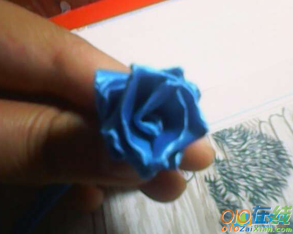 非常简单的玫瑰花折纸