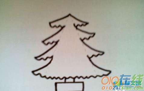 手绘圣诞树图片简笔画