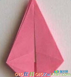 超级简单的折纸百合花