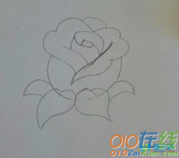 玫瑰花卡通图片简笔画