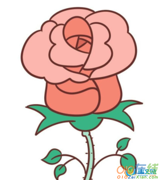 玫瑰花的图片简笔画