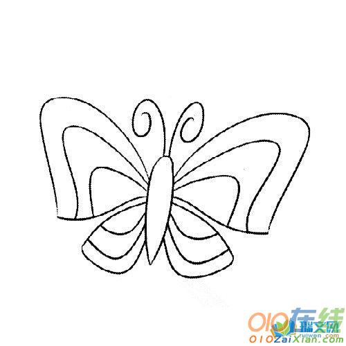 蝴蝶简笔画图片素材