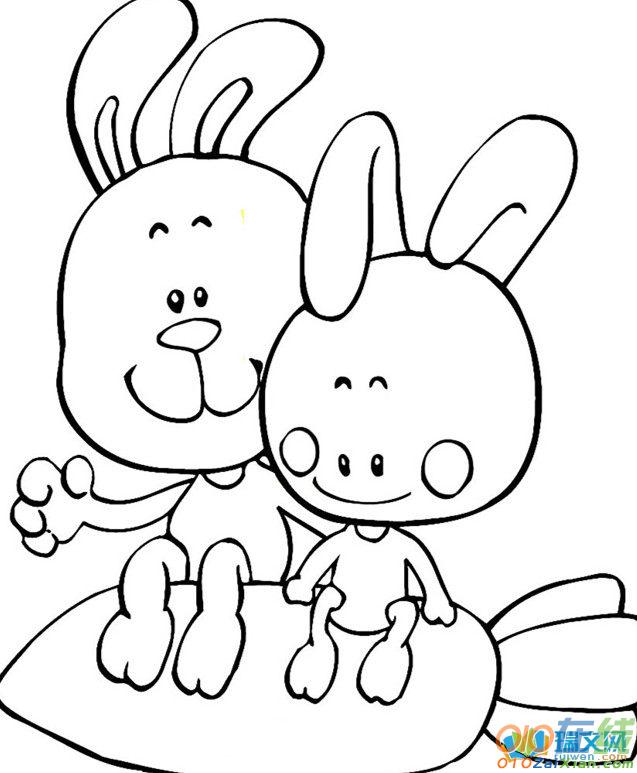 小兔子卡通简笔画图片