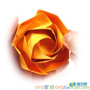 漂亮的玫瑰花折纸图解